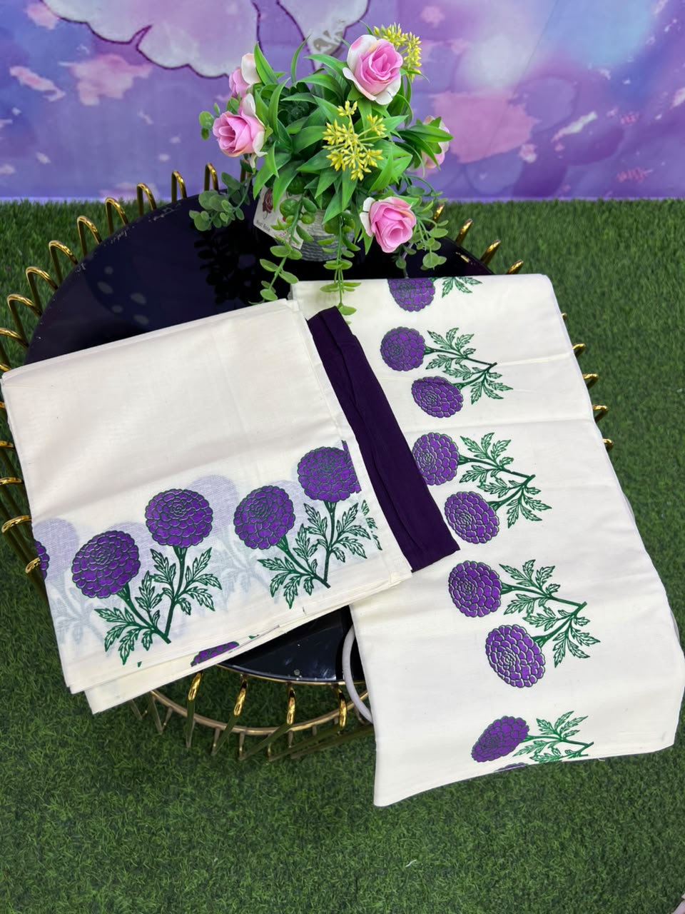 Kerala Set Mundu With Blouse