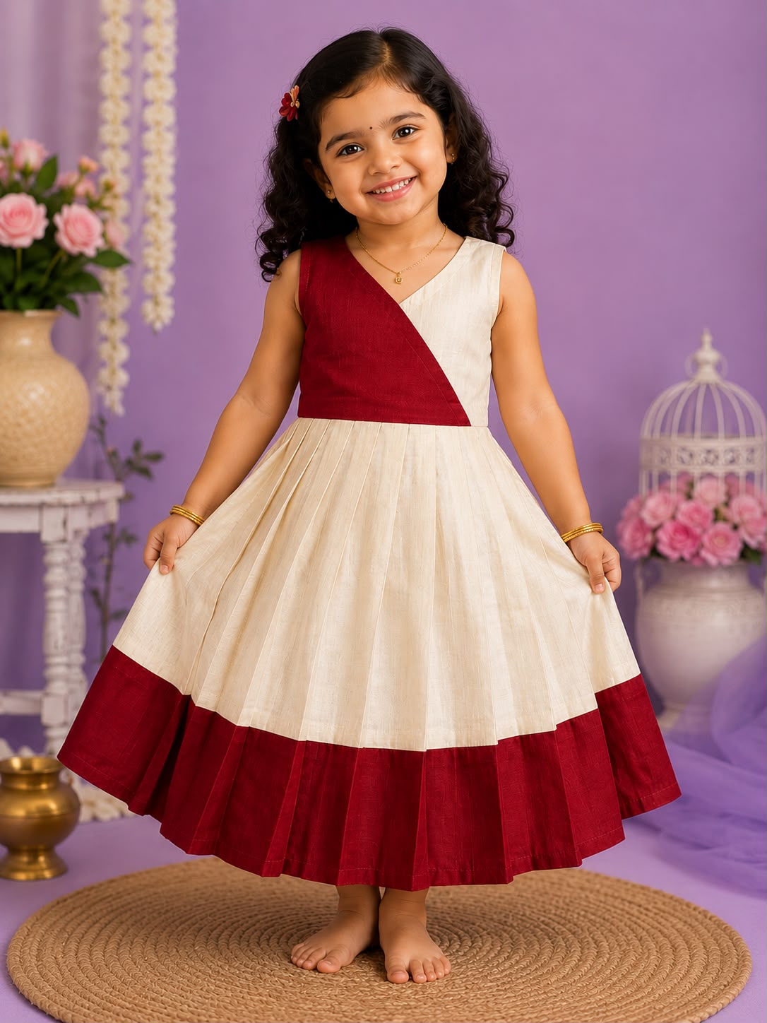 Premium Kids Kerala Pattu Pavada