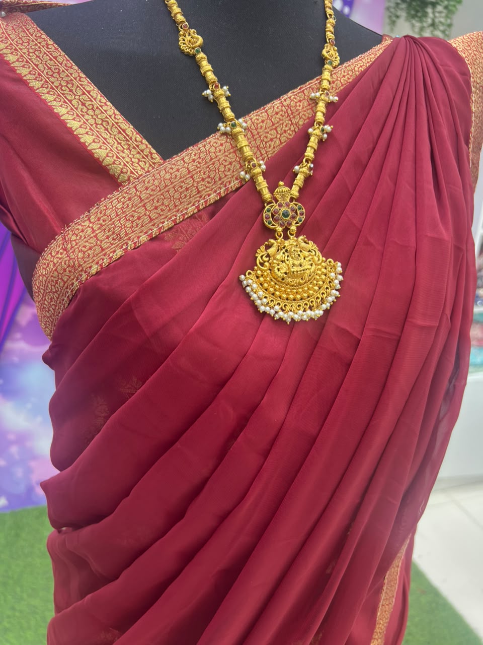 Royal Maroon Davani;:Set