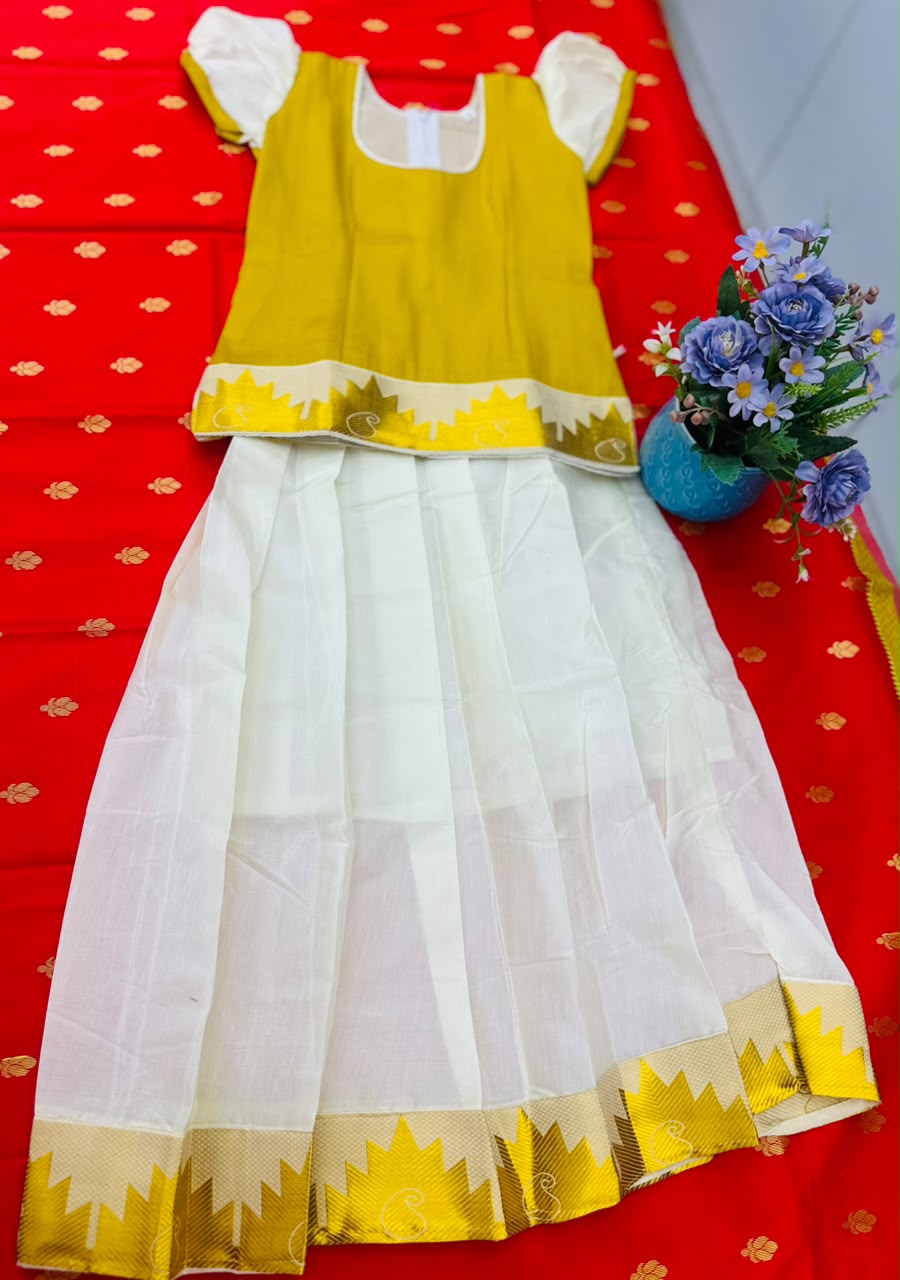Kids Pattu Pavada Onam Special