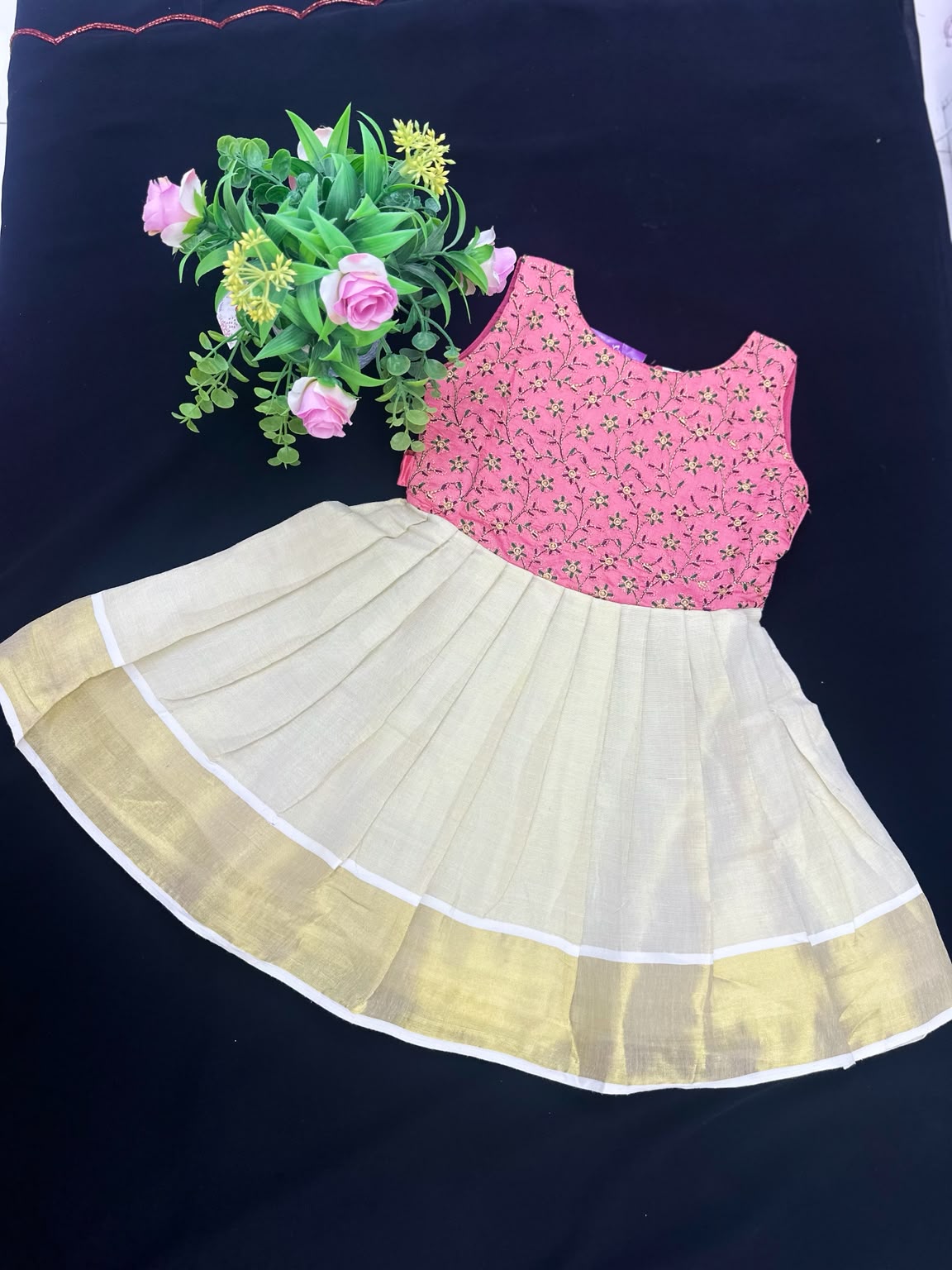 Premium Kids Kerala Pattu Pavada