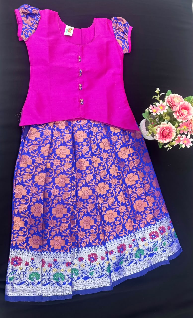 Premium Kids Kerala Pattu Pavada