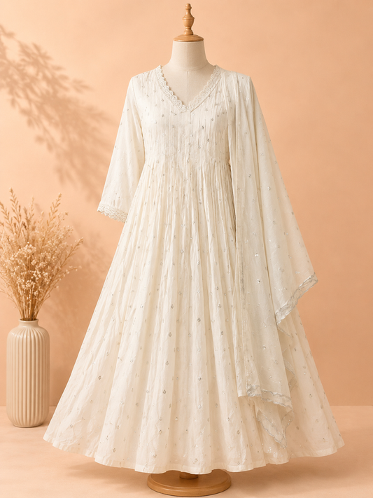 Premium Muslin Silk Designer Anarkali Set