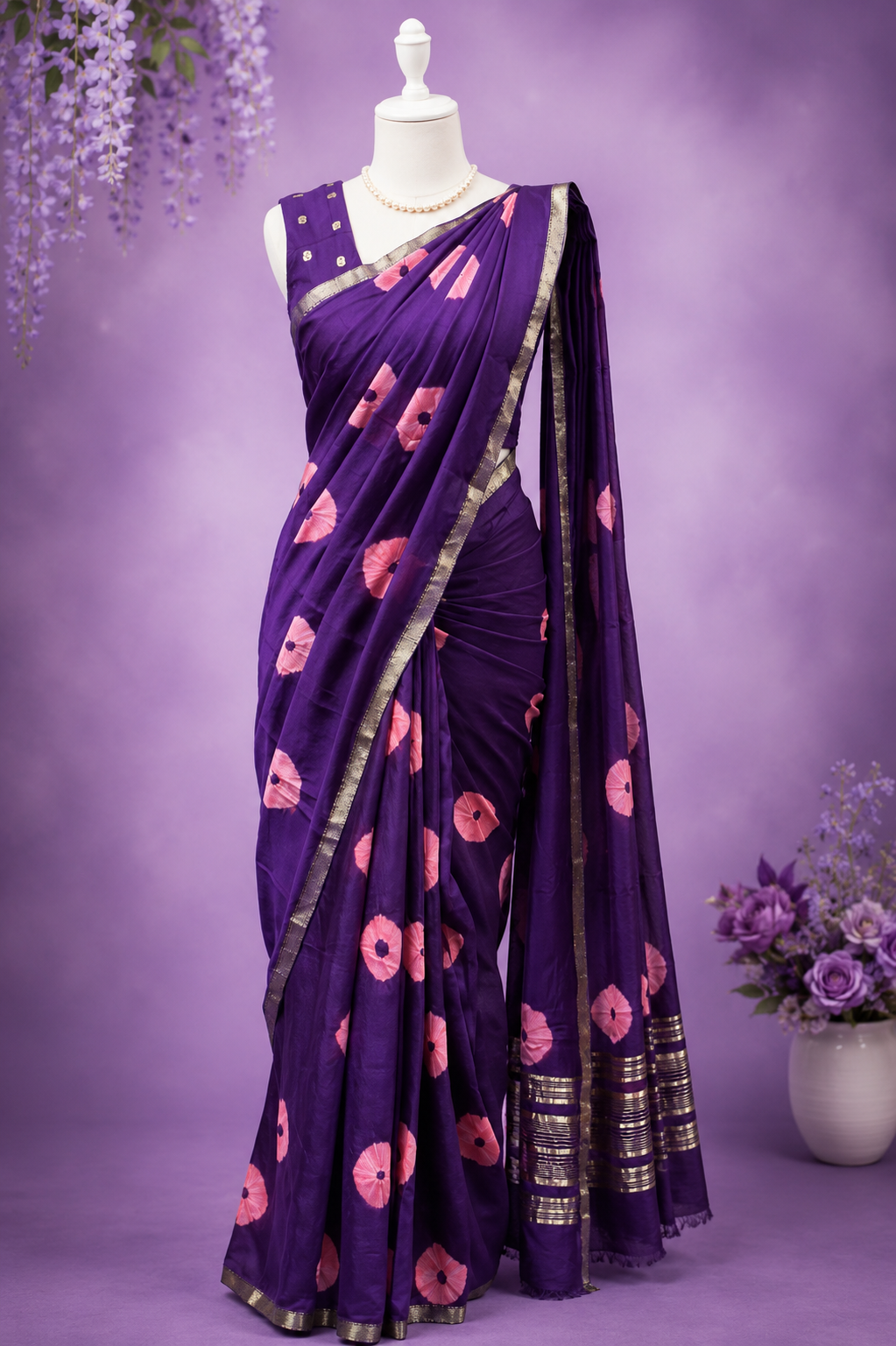 Royal Purple Designer Saree