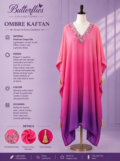 Luxury Crepe Silk Kaftan