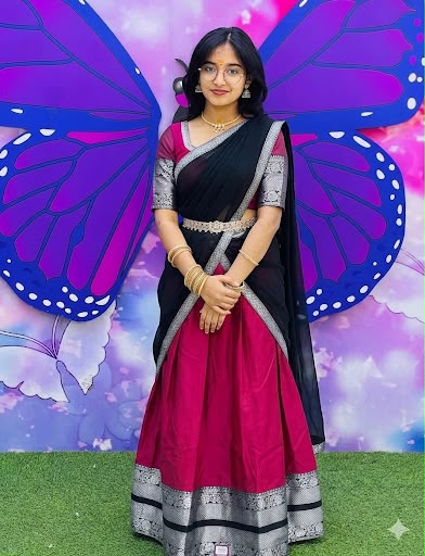 Royal Pink & Black Davani Set