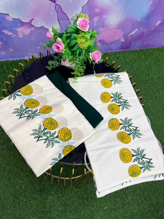 Kerala Set Mundu With Blouse