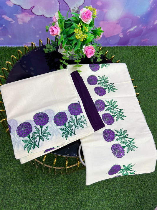 Kerala Set Mundu With Blouse