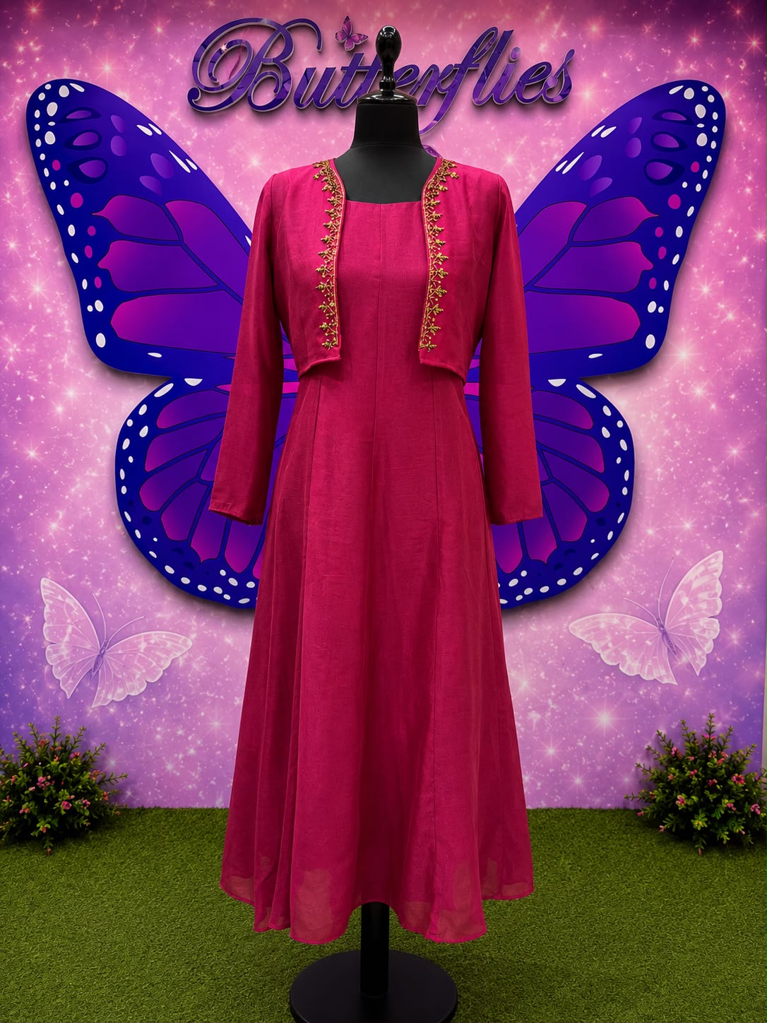 Premium Jacket Style Flared Kurti