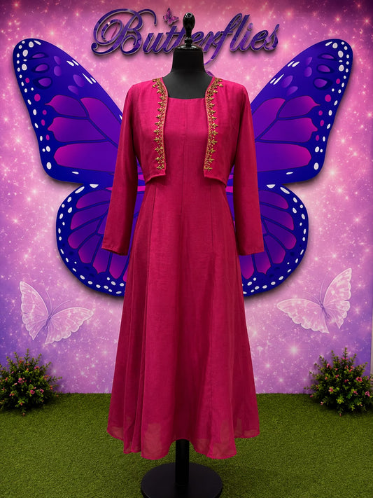 Premium Jacket Style Flared Kurti