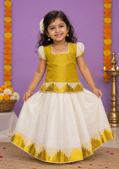 Kids Pattu Pavada  Onam Special