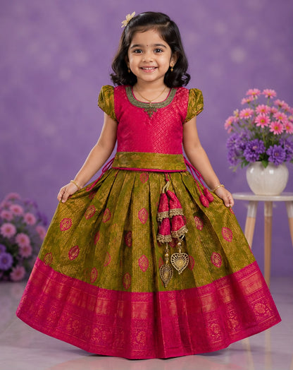 Premium Kids Pattu Pavada
