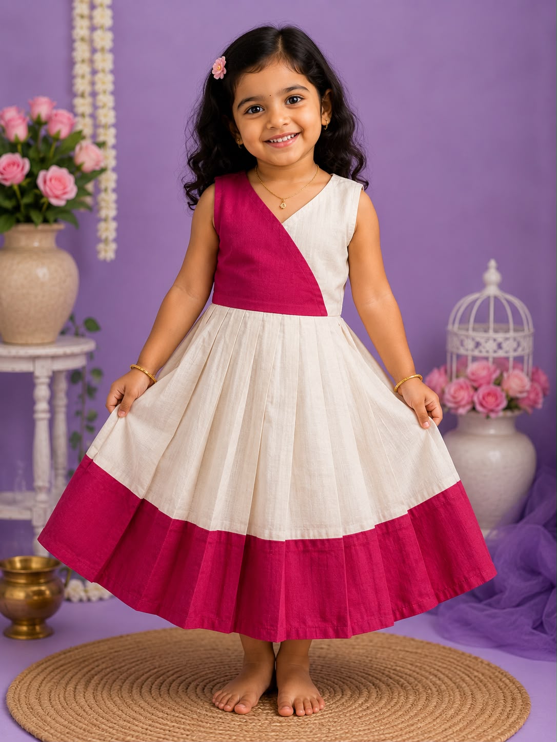 Premium Kids Kerala Pattu Pavada