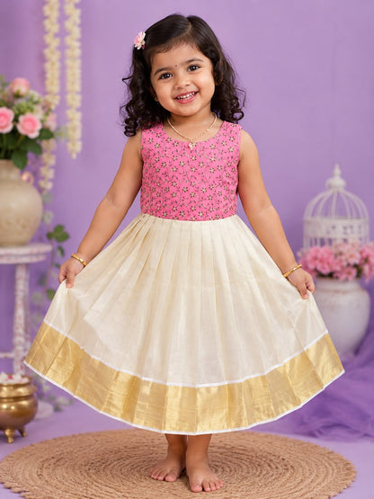 Premium Kids Kerala Pattu Pavada