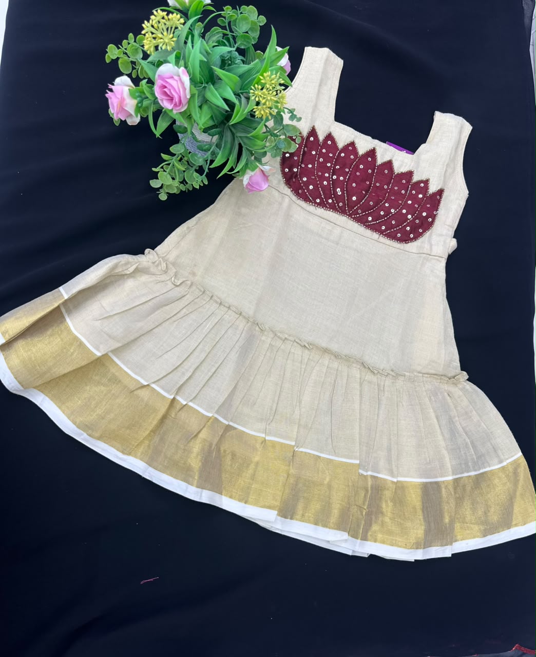 Premium Kids Kerala Pattu Pavada