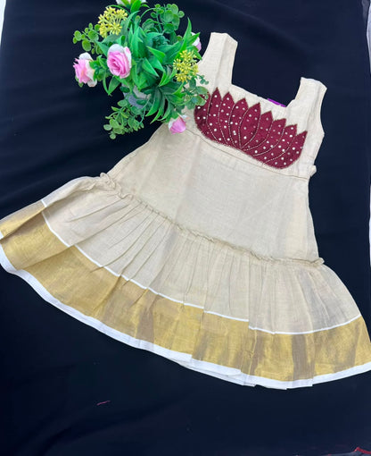 Premium Kids Kerala Pattu Pavada