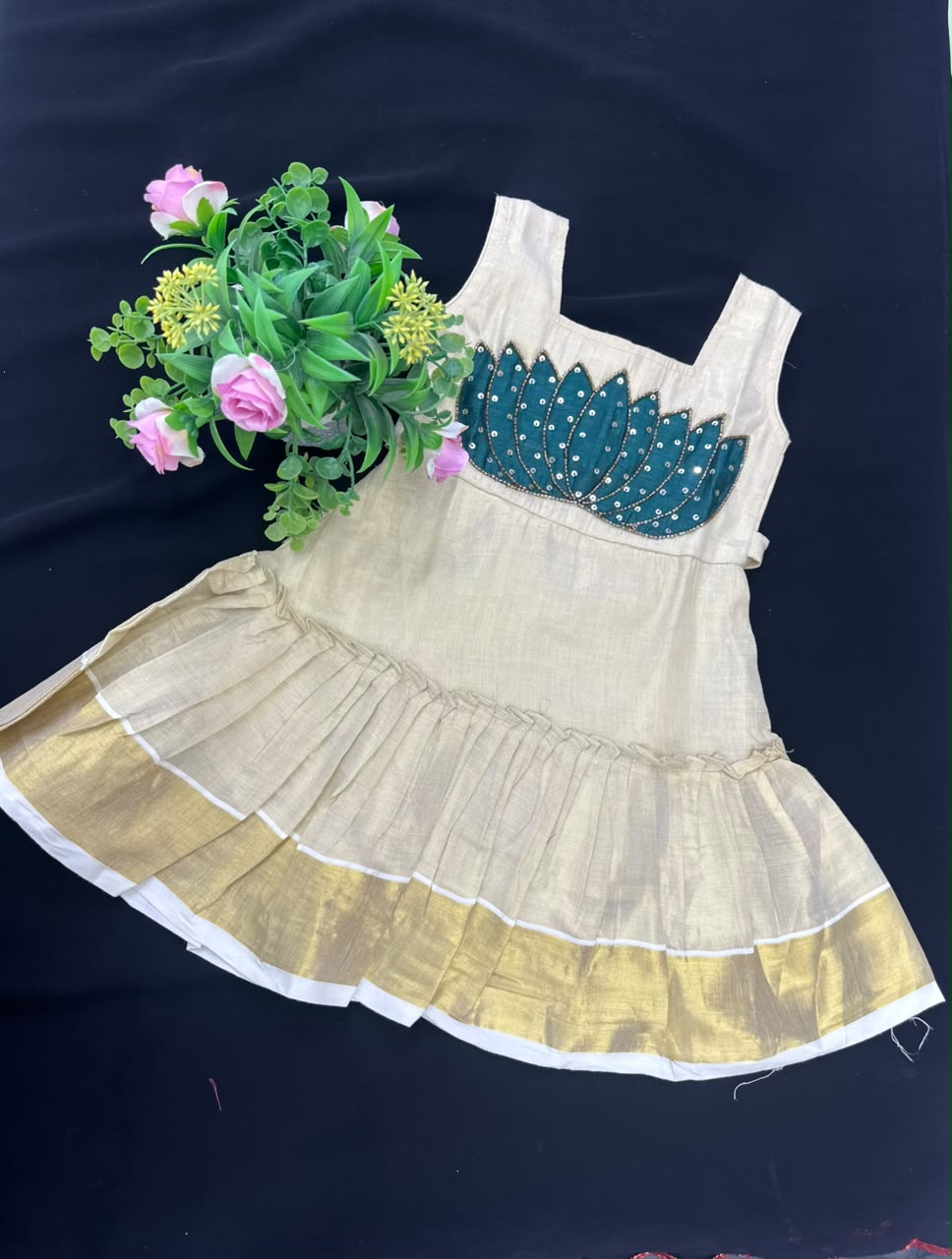 Premium Kids Kerala Pattu Pavada