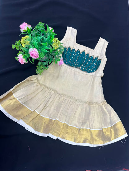 Premium Kids Kerala Pattu Pavada