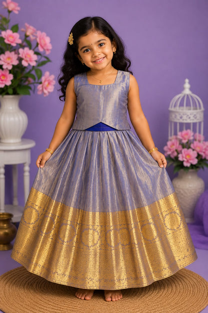 Premium Kids Kerala Pattu Pavada