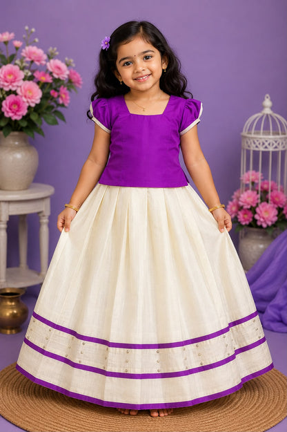 premium Kids Kerala Pattu Pavada