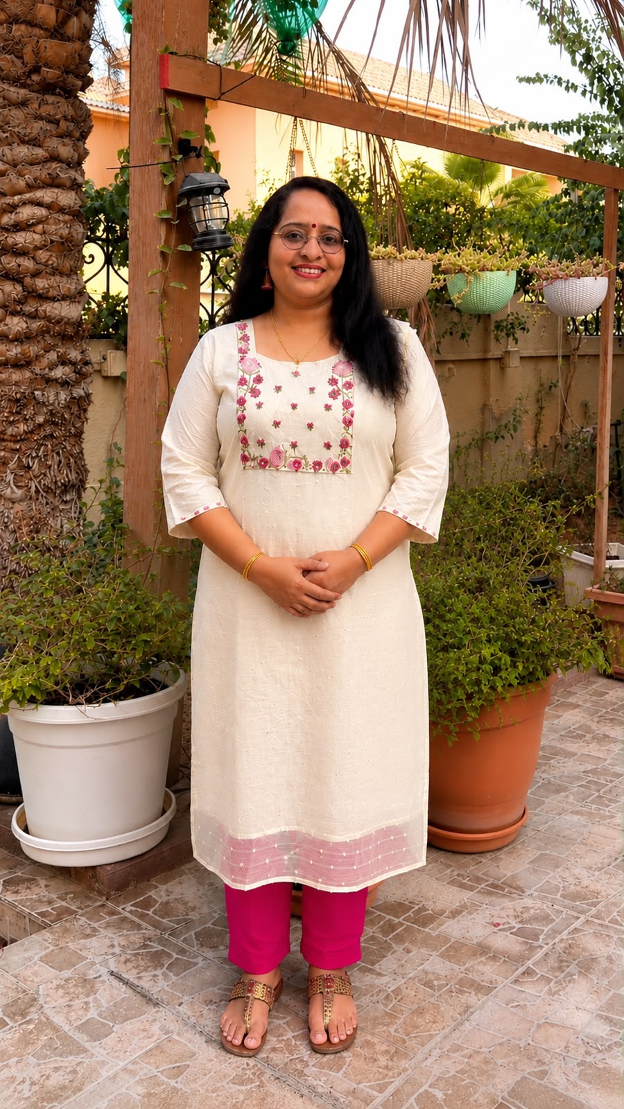 Premium Floral Onam Kurti Set