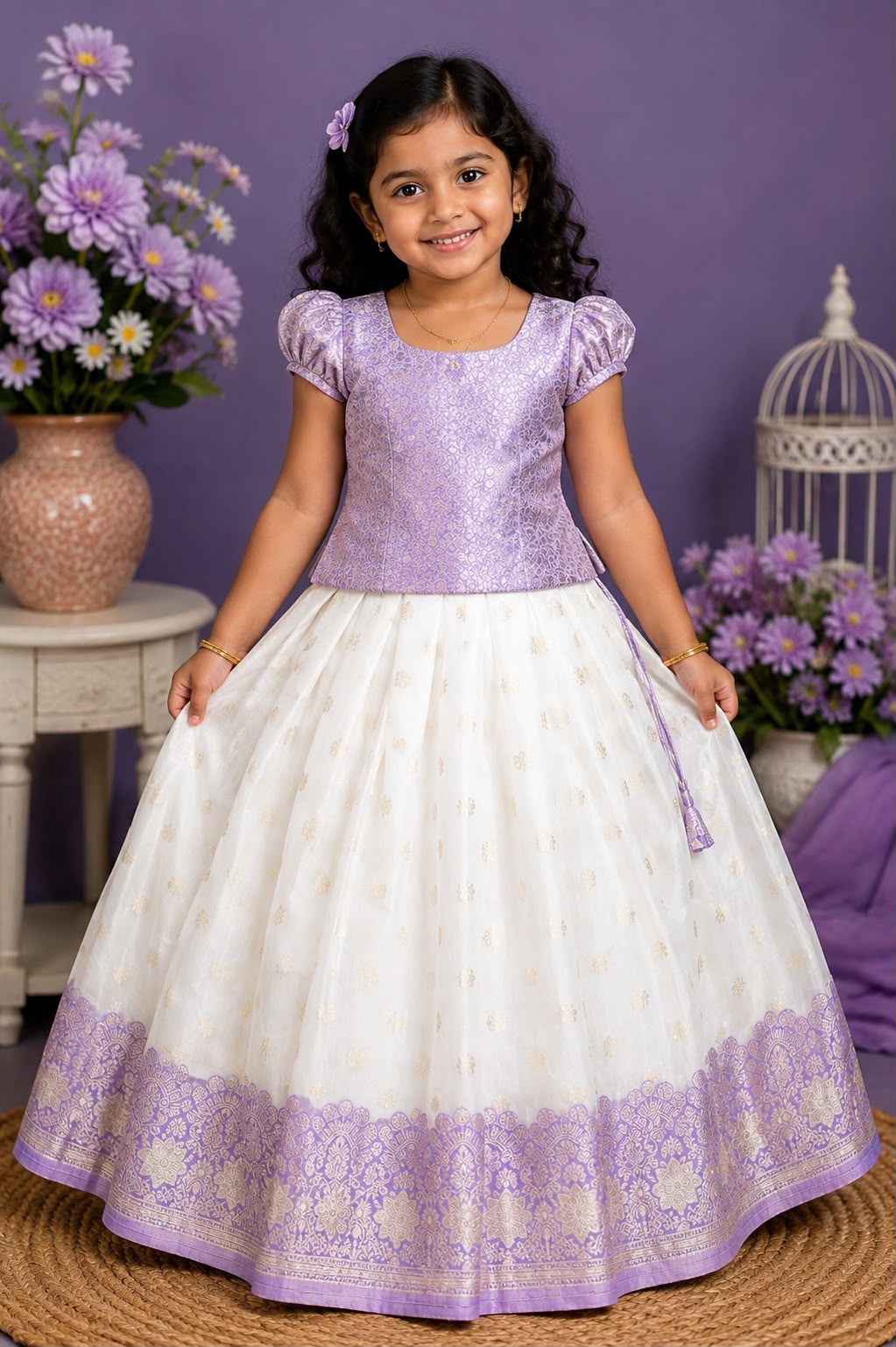 Premium Kids Kerala Pattu Pavada