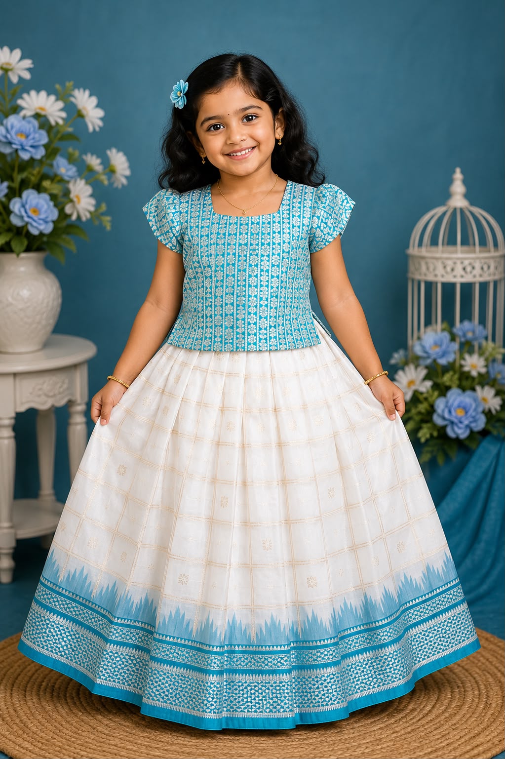 Premium Kids Kerala Pattu Pavada