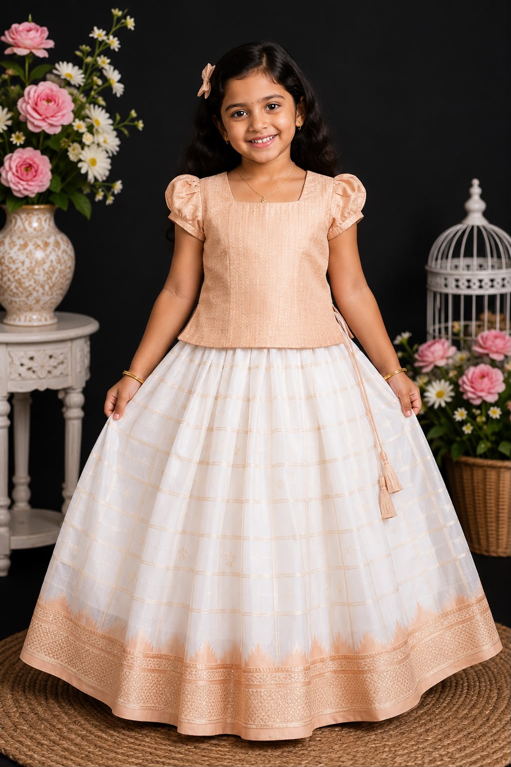 Premium Kids Kerala Pattu Pavada