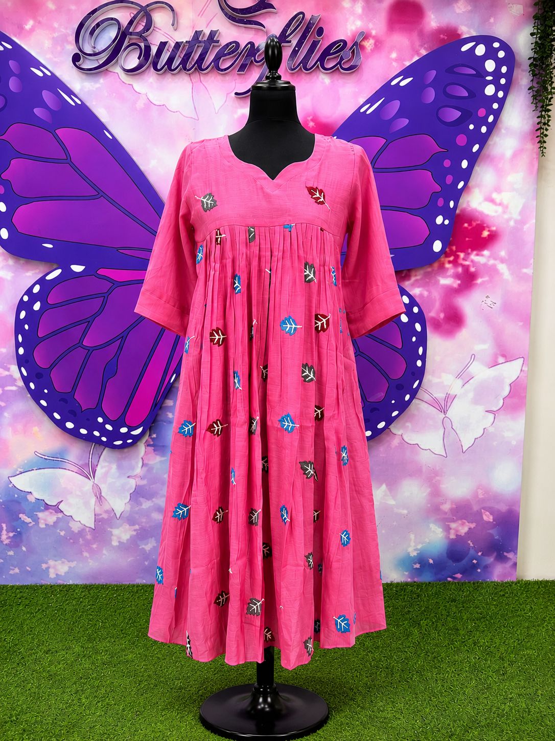 Elegant Mal Chanderi Embroidered Kurti