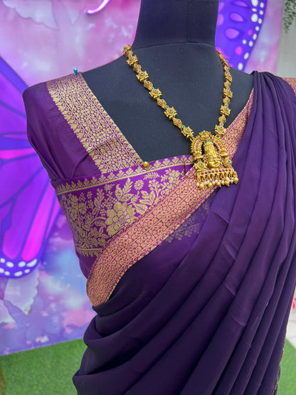 Royal Purple Kerala Style Davani Set