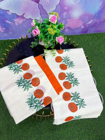 Kerala Set Mundu With Blouse