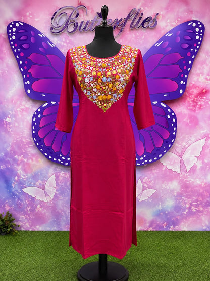 Floral Embroidery Kurti