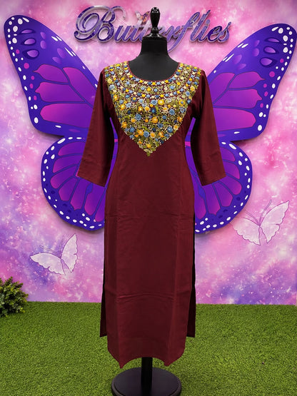 Floral Embroidery Kurti