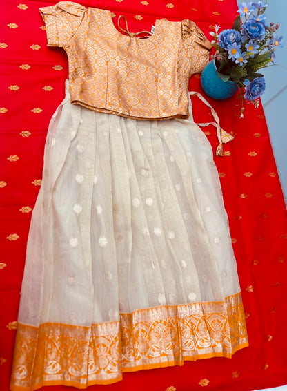 Kids Kerala Pattu Pavada Set