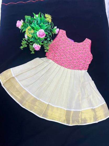 Premium Kids Kerala Pattu Pavada